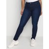 Flora - Mørkeblå jeans med smalle ben fra Kaffe Curve
