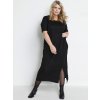 KCanette - Flot sort bomulds jersey kjole med knude fra Kaffe Curve