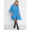 KCmariana Ami - Flot blå kjole i bæredygtig crepet viskose fra Kaffe Curve