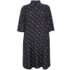 KC Linoma - Skøn sort viskose kjole fint mønster fra Kaffe Curve