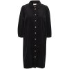 KC EVANA - Flot sort skjorte kjole i lækkert fløjl af 100% bomuld fra Kaffe Curve