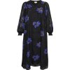 KC MEDALA - Smuk sort chiffon kjole med blomster fra Kaffe Curve