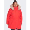 Car IRENA - Varm vinter jakke i flot hindbærfarvet med hætte og aftagelig pels fra Only Carmakoma