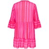 Carmarrakesh - Sød pink viskose kjole med smart rødt mønster fra Only Carmakoma