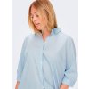 Carviggis - Lang lyseblå bomulds skjorte fra Only Carmakoma