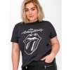 sort bomulds t-shirt med cool rolling stones print fra Only Carmakoma