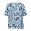 CarAnita - Viskose bluse i smart blåt print fra Only Carmakoma