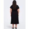 Carapril - Lang sort kjole i lækker bomulds jersey fra Only Carmakoma