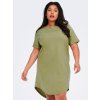 Carapril - Grøn kjole i lækker bomulds jersey fra Only Carmakoma