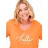 Carlotti - Orange bomulds t-shirt med hvid tryk fra Only Carmakoma