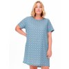 Carluxmille - Sød blå kjole med mønster fra Only Carmakoma