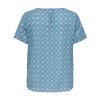Carluxmille - Sød blå bluse med mønster fra Only Carmakoma