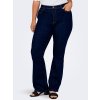 Car SALLY - Mørkeblå højtaljet strækbar jeans fra Only Carmakoma