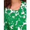 Car GRETHA - Hvid viskose kjole med super flot print grønt print fra Only Carmakoma