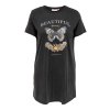 Car MIKO - Sort T-shirts tunika i 100% bomuld med smukt sommerfugle print fra Only Carmakoma