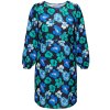 ARWEN - Sort kjole med blå blomster fra Only Carmakoma