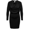 SANNE - Flot sort kjole med vandfald fra Only Carmakoma