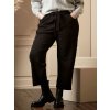 Bløde sorte 7/8 bukser med lige ben  fra Zhenzi