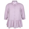 Flot lilla skjorte bluse med flæsekant fra Zhenzi