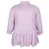 Flot lilla skjorte bluse med flæsekant fra Zhenzi