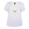 Hvid t-shirt i lækker økologisk bomuld med guld tryk fra Zhenzi