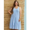 Chaya - Sød lyseblå kjole i bæredygtig bomuld med pynte knapper fra Zhenzi