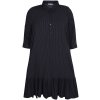 Kimora - Flot sort stribet skjorte kjole i bæredygtig viskose fra Zhenzi