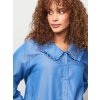 Smuk blå skjorte bluse i eksklusiv bæredygtig tencel fra Aprico