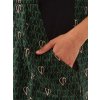 Bianco - Lækker sort og grøn mønstret viskose kjole med guld detaljer fra Pont Neuf