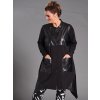 MARI - Lækker sort jakke med fede detaljer i læder look fra Gozzip Black