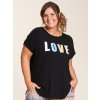 Gitte - Sort T-shirt med cool LOVE print fra Gozzip