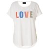 Gitte - Hvid t-shirt med cool LOVE print fra Gozzip