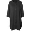 Elisabeth - Lækker sort viskose skjorte tunika fra Gozzip
