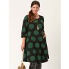 Kitty - Sort viskose kjole i kraftig kvalitet med grønne prikker fra Pont Neuf
