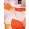 Hvid Camil Kjole med blad print i orange toner fra Pont Neuf
