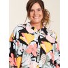 Ulrikke - Sort skjorte tunika med blomster print i smukke farver fra Gozzip