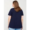 Mørkeblå basis t-shirt i bomuldsjersey fra Zizzi