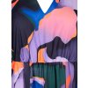 Printet kjole i smukke farver med V hals og 3/4 ærmer fra Zizzi