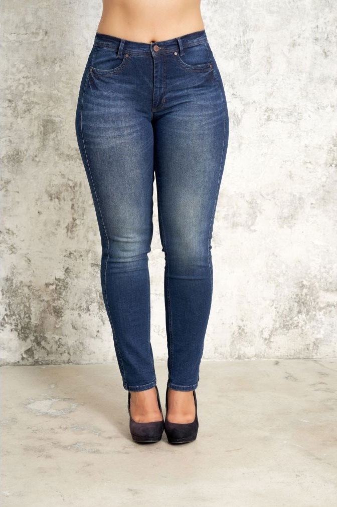 Poleret gullig Stor vrangforestilling Studio Blå Carmen denim jeans med lang benlængde