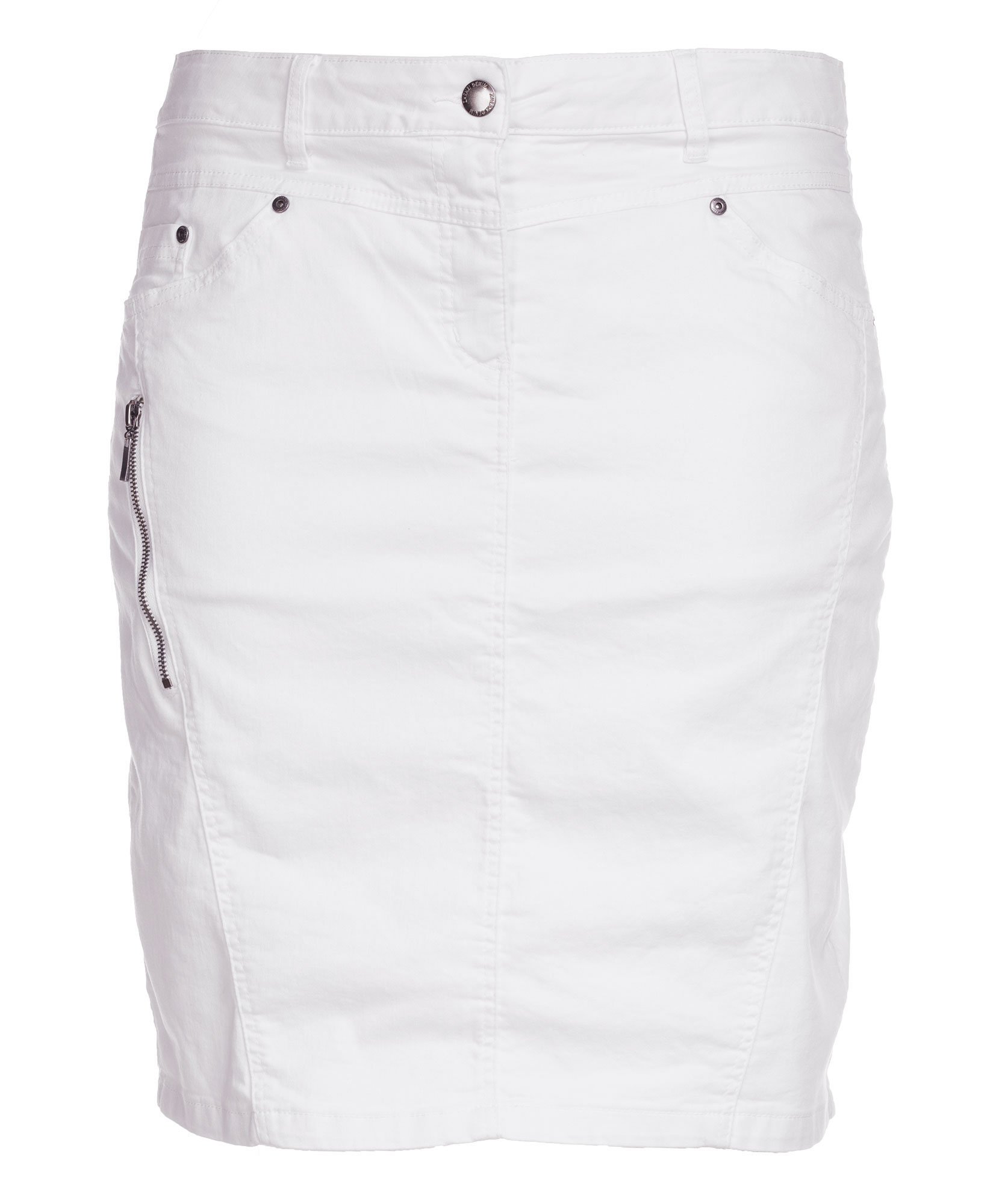 Billede af Hvid stræk nederdel med skånebukser