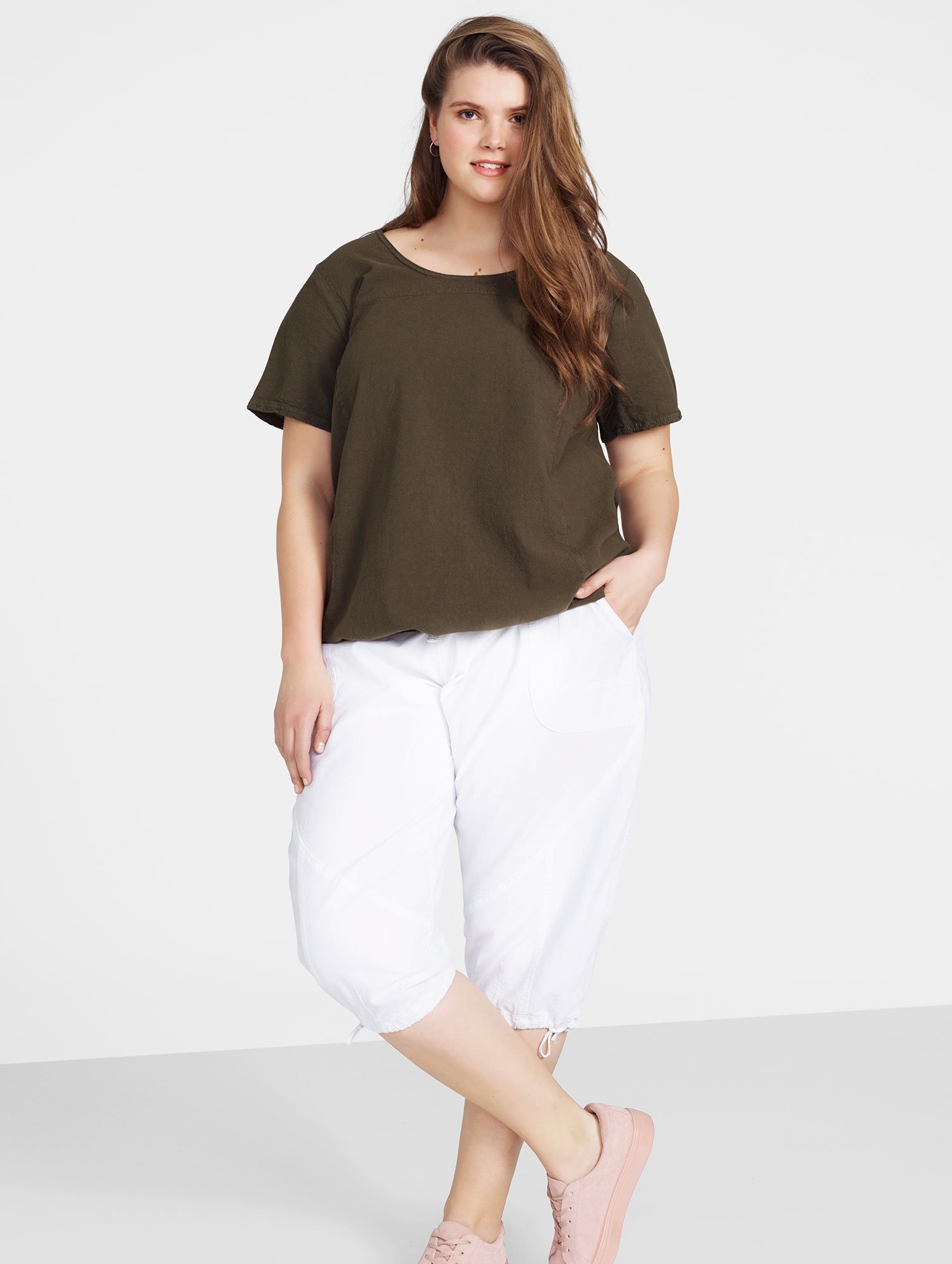 Zizzi Hvide 3/4 100 % bomuld, 54-56 / XL female 54-56 / XL ⋆ 179.00 DKK